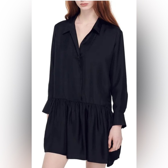 Splendid Black Shirt Dress - Picture 1 of 8